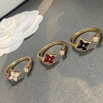 [LUCKY LOVE]STAR 1 DIAMOND OPEN RING