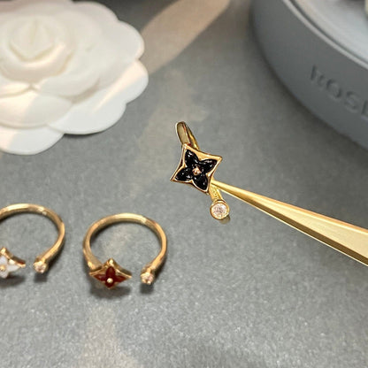 [LUCKY LOVE]STAR 1 DIAMOND OPEN RING