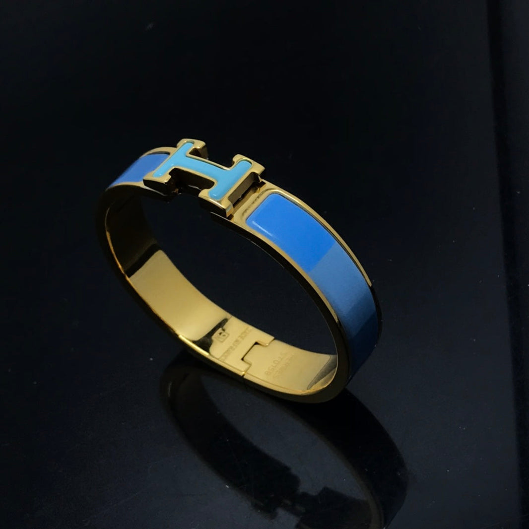 [LUCKY LOVE]H BRACELET BLUE RAINBOW CERAMIC