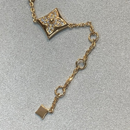 [LUCKY LOVE]STAR AND SUN 4 MOTIFS GOLD DIAMONDS BRACELET