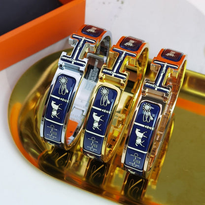 [LUCKY LOVE]H COUVERTURES DARK BLUE BRACELET
