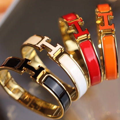 [LUCKY LOVE]H BRACELET 12MM GOLD