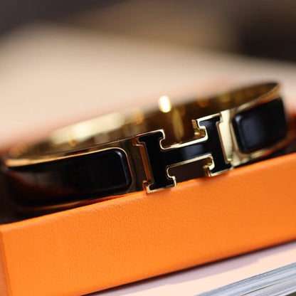 [LUCKY LOVE]H BRACELET 12MM GOLD