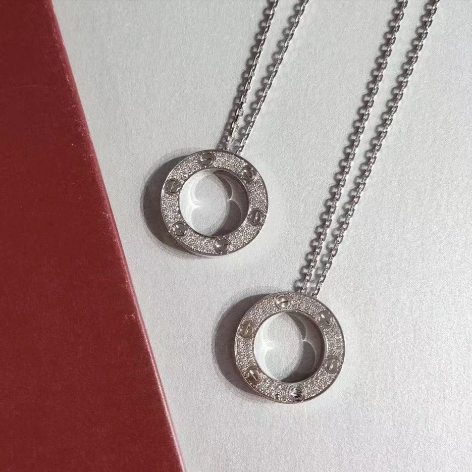 [LUCKY LOVE]LOVE NECKLACE ADJUSTABLE SILVER