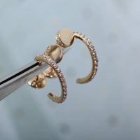 [LUCKY LOVE]JUSTE EARRINGS 12.75MM PINK GOLD DIAMOND