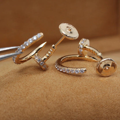 [LUCKY LOVE]JUSTE FULL DIAMOND SMALL EARRINGS