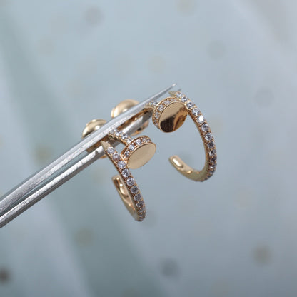 [LUCKY LOVE]JUSTE EARRINGS 12.75MM PINK GOLD DIAMOND