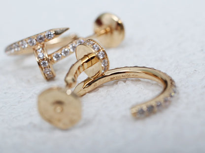 [LUCKY LOVE]JUSTE EARRINGS 12.75MM PINK GOLD DIAMOND