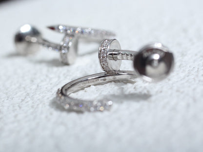 [LUCKY LOVE]JUSTE EARRINGS 12.75MM SILVER DIAMOND