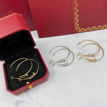 [LUCKY LOVE]JUSTE FULL DIAMOND LARGE EARRINGS