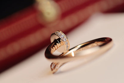 [LUCKY LOVE]JUSTE RING 2.65MM PINK GOLD DIAMOND