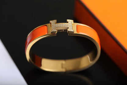 [LUCKY LOVE]H BRACELET GOLD DIAMOND
