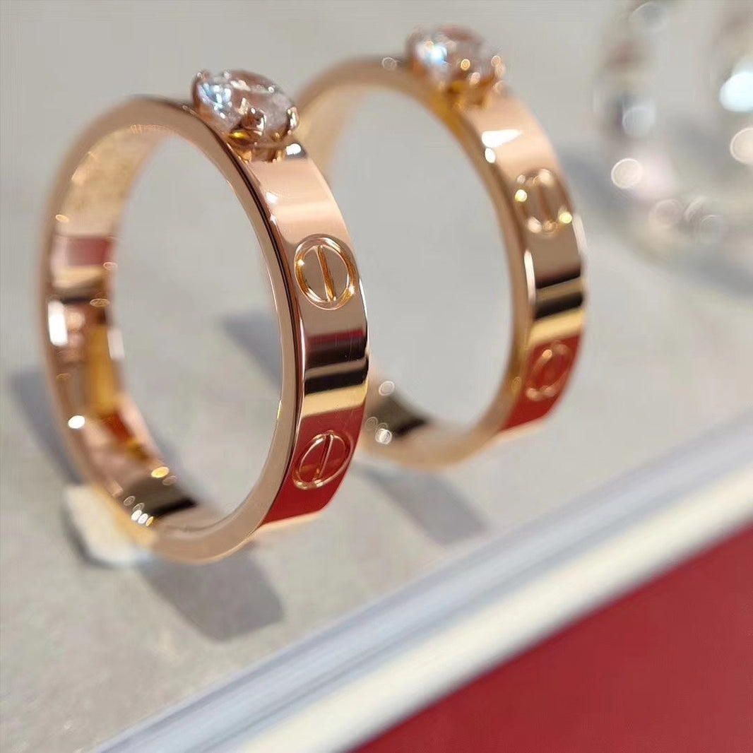 [LUCKY LOVE]LOVE RING 3.6MM 1 BIG DIAMOND