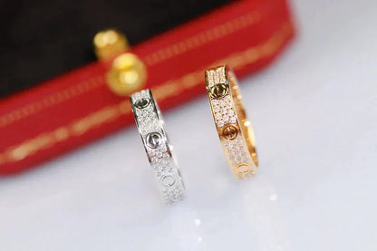 [LUCKY LOVE]LOVE RING 3.6MM DIAMOND PAVED