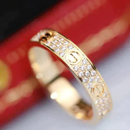[LUCKY LOVE]LOVE RING 3.6MM DIAMOND PAVED