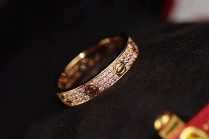 [LUCKY LOVE]LOVE RING 3.6MM DIAMOND PAVED