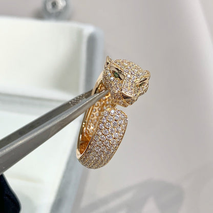 [LUCKY LOVE]PANTHERE PINK GOLD DIAMOND RING