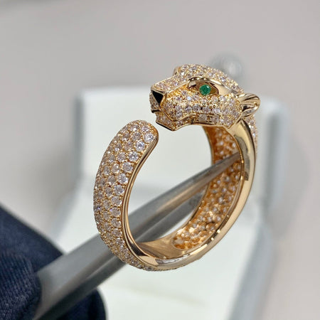 [LUCKY LOVE]PANTHERE PINK GOLD DIAMOND RING