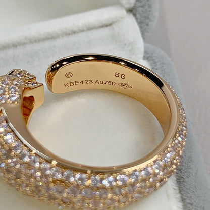 [LUCKY LOVE]PANTHERE PINK GOLD DIAMOND RING