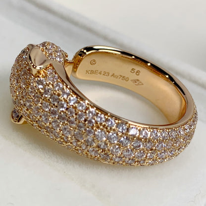 [LUCKY LOVE]PANTHERE PINK GOLD DIAMOND RING