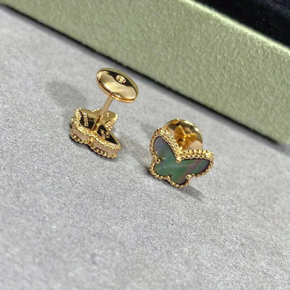 [LUCKY LOVE]BUTTERFLY DARK MOP  EARRINGS