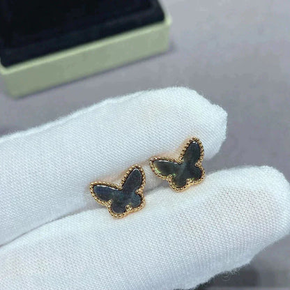 [LUCKY LOVE]BUTTERFLY DARK MOP  EARRINGS