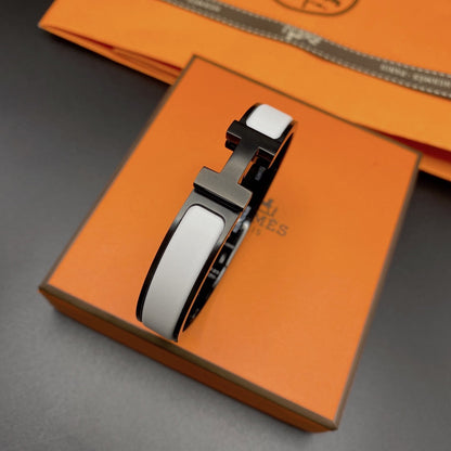 [LUCKY LOVE]H BRACELET 12MM BLACK WHITE CERAMIC