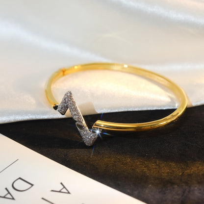 [LUCKY LOVE]VOLTE UPSITE DOWN GOLD DIAMOND BRACELET