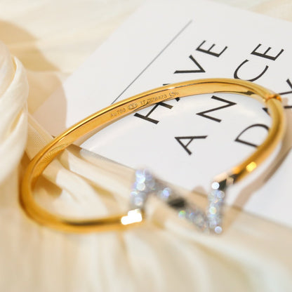 [LUCKY LOVE]VOLTE UPSITE DOWN GOLD DIAMOND BRACELET