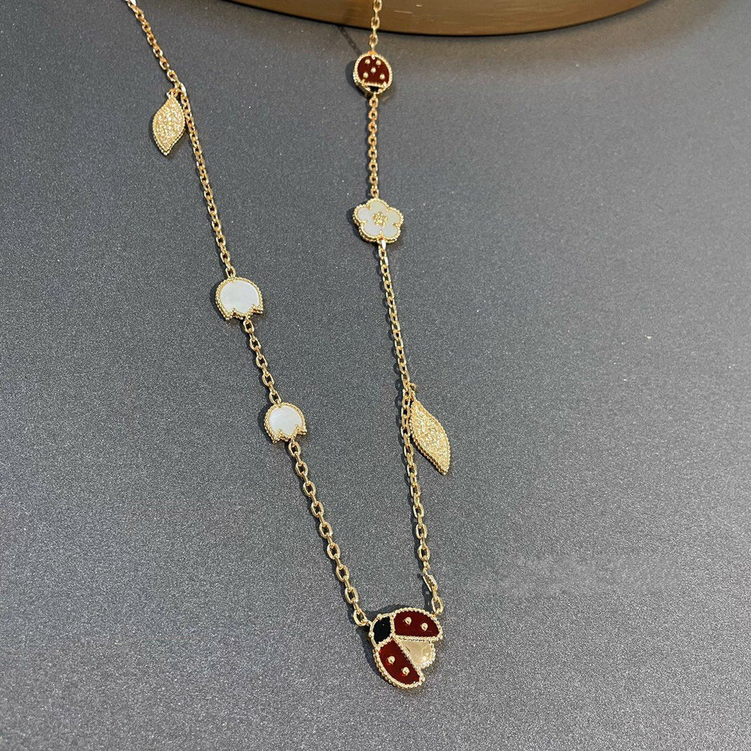 [LUCKY LOVE]LUCKY SPRING 15 MOTIFS GOLD NECKLACE