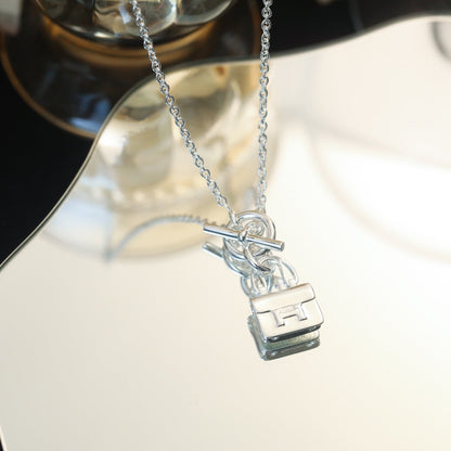 [LUCKY LOVE]POP H PEDANT SILVER NECKLACE