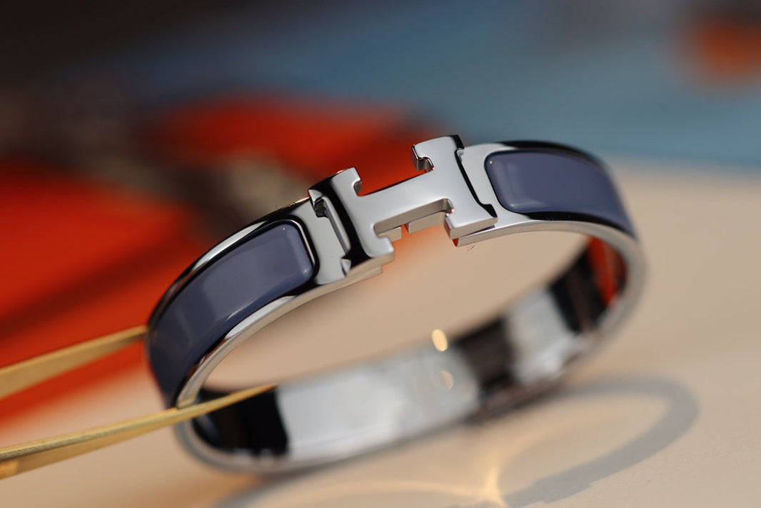 [LUCKY LOVE]H BRACELET 12MM BLUE GRAY