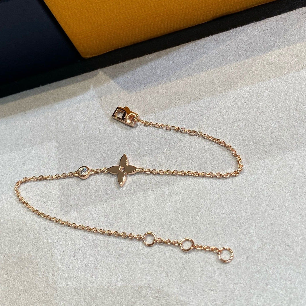 [LUCKY LOVE]STAR DIAMOND PINK GOLD BRACELET