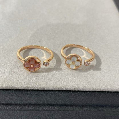 [LUCKY LOVE]SUN 1 DIAMOND PINK MOP RING