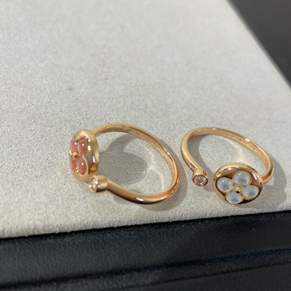 [LUCKY LOVE]SUN 1 DIAMOND PINK MOP RING