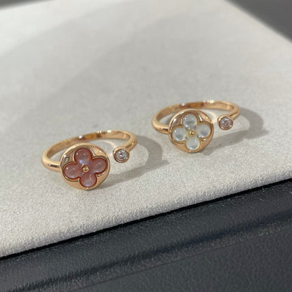[LUCKY LOVE]SUN 1 DIAMOND PINK MOP RING