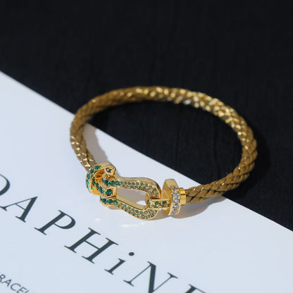 [LUCKY LOVE]FORCE 10 GOLD GREEN DIAMOND PAVED