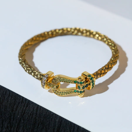 [LUCKY LOVE]FORCE 10 GOLD GREEN DIAMOND PAVED