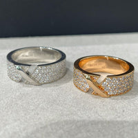 [LUCKY LOVE]LIENS EVIDENCE  DIAMOND PAVED RING