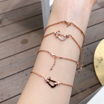 [LUCKY LOVE]FORCE 10 PINK GOLD DIAMOND NECKLACE