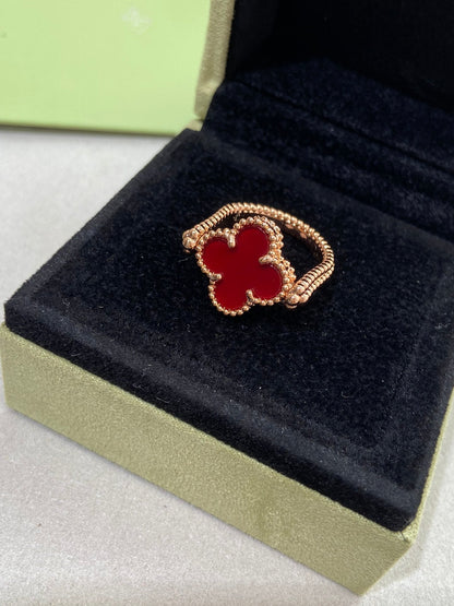 [LUCKY LOVE]CLOVER RIVERSIBLE ROSE GOLD RING