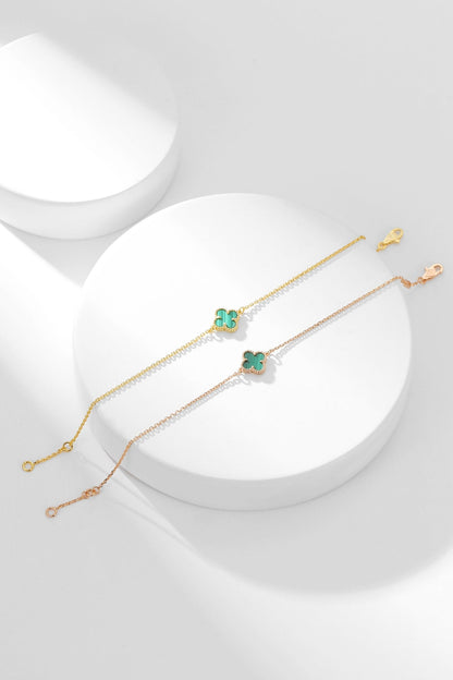 [LUCKY LOVE]CLOVER BRACELET MALACHITE 1 MOTIF