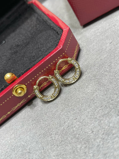 [LUCKY LOVE]LOVE DIAMOND EARRINGS