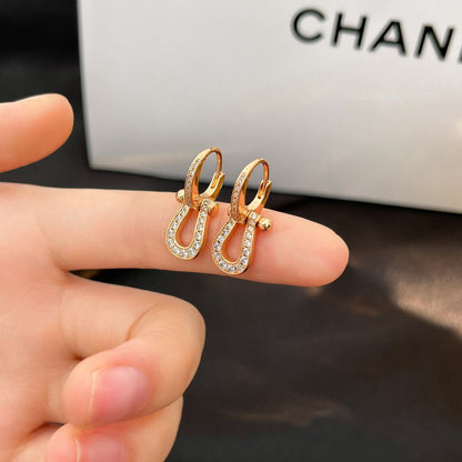 [LUCKY LOVE]FORCE 10 FULL DIAMOND DROP EARRINGS MEDIUM MODEL
