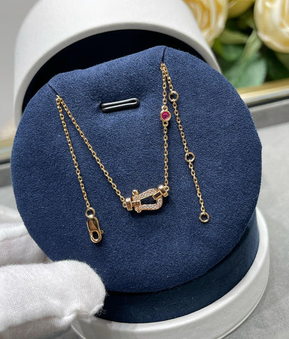 [LUCKY LOVE]FORCE 10 DIAMOND PINK GOLD NECKLACE