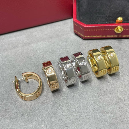 [LUCKY LOVE]LOVE 5.5MM 1 DIAMOND EARRINGS