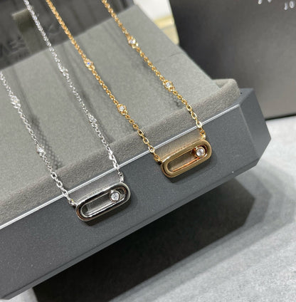[LUCKY LOVE]MOVE UNO DIAMOND NECKLACE