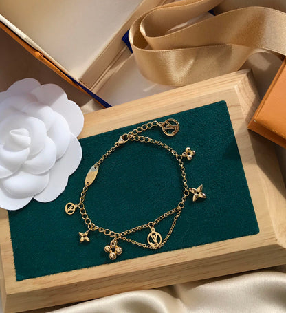 [LUCKY LOVE]BLOOMING PINK GOLD MOP BRACELET