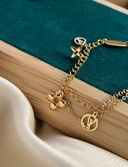 [LUCKY LOVE]BLOOMING PINK GOLD MOP BRACELET