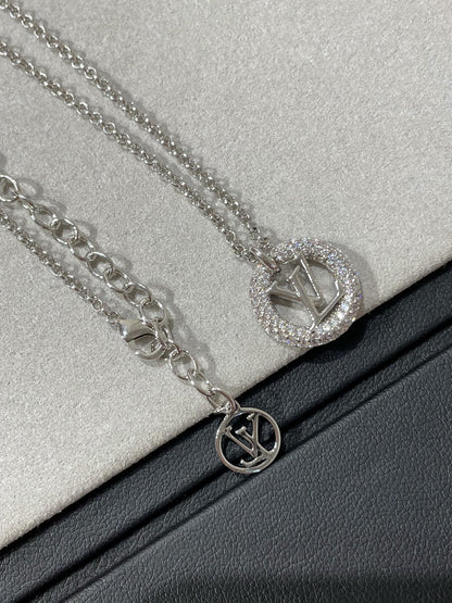 [LUCKY LOVE]BY NIGHT DIAMOND PAVED NECKLACE